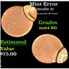 Image 1 : Mint Error Struck 95% off Center . Lincoln Cent 1c Grades Choice Unc RD