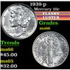 Image 1 : 1939-p . . Mercury Dime 10c Grades GEM+ Unc