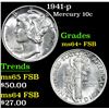 Image 1 : 1941-p . . Mercury Dime 10c Grades Choice Unc+ FSB