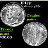 Image 1 : 1941-p . . Mercury Dime 10c Grades Choice+ Unc