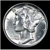 Image 2 : 1941-s . Die Crack Through Skull Mercury Dime 10c Grades GEM++ Unc
