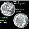 Image 1 : 1942-p . . Mercury Dime 10c Grades GEM Unc
