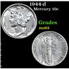 Image 1 : 1944-d . . Mercury Dime 10c Grades Select Unc