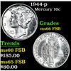 Image 1 : 1944-p . . Mercury Dime 10c Grades GEM+ FSB