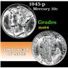 Image 1 : 1945-p . . Mercury Dime 10c Grades Choice Unc