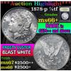Image 1 : 1878-p 7/8tf . DMPL Reverse Morgan Dollar $1 Grades GEM++ Unc