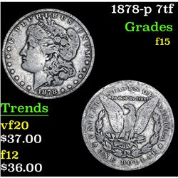 1878-p 7tf . . Morgan Dollar $1 Grades f+