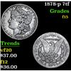 Image 1 : 1878-p 7tf . . Morgan Dollar $1 Grades f+