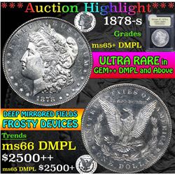 1878-s . . Morgan Dollar $1 Grades GEM+ DMPL