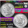 Image 1 : 1882-o/s Top 100 . Morgan Dollar $1 Grades Select Unc