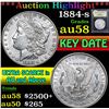 Image 1 : 1884-s . . Morgan Dollar $1 Grades Choice AU/BU Slider