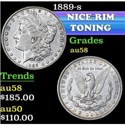 1889-s . . Morgan Dollar $1 Grades Choice AU/BU Slider