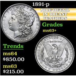 1891-p . . Morgan Dollar $1 Grades Select+ Unc