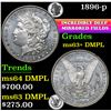 Image 1 : 1896-p . Increadibly Deep Mirrors Morgan Dollar $1 Grades Select Unc+ DMPL