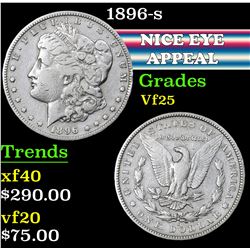 1896-s . . Morgan Dollar $1 Grades vf+