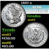 Image 1 : 1897-s . Semi PL Morgan Dollar $1 Grades Select Unc
