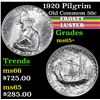 Image 1 : 1920 Pilgrim . Old Commem Half Dollar 50c Grades GEM+ Unc
