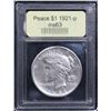 Image 2 : 1921-p . . Peace Dollar $1 Grades Select Unc