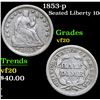 Image 1 : 1853-p . . Seated Liberty Dime 10c Grades vf, very fine
