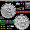 Image 1 : ***Auction Highlight*** 1857-p . . Seated Liberty Dime 10c Graded Select Unc By USCG (fc)