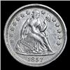 Image 3 : ***Auction Highlight*** 1857-p . . Seated Liberty Dime 10c Graded Select Unc By USCG (fc)