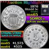 Image 1 : ***Auction Highlight*** 1876 . . Shield Nickel 5c Graded GEM Unc By USCG (fc)