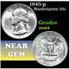 Image 1 : 1945-p . . Washington Quarter 25c Grades Choice Unc