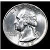 Image 2 : 1945-p . . Washington Quarter 25c Grades GEM+ Unc
