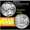 Image 1 : 1953-p From Mint Set  . Washington Quarter 25c Grades Choice Unc