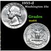 Image 1 : 1955-d . . Washington Quarter 25c Grades Choice Unc