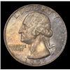 Image 2 : 1955-p . Original Mint Toning Washington Quarter 25c Grades GEM++ Unc