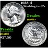 Image 1 : 1958-d . . Washington Quarter 25c Grades Choice+ Unc