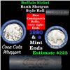 Image 1 : Full roll of Buffalo Nickels, 1920 on one end & a 's' Mint reverse on other end (fc)