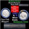 Image 1 : Full roll of Buffalo Nickels, 1927 on one end & a 'd' Mint reverse on other end (fc)
