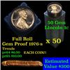 Image 1 : Proof 1976-s Lincoln cent 1c roll, 50 pieces