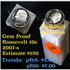 Image 1 : Proof 2007-s Roosevelt Dime 10c roll, 50 pieces (fc)