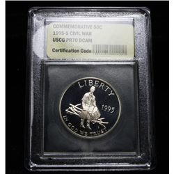 1995-s Civil War Battlefields Proof  Modern Commem Half Dollar 50c Graded GEM++ Proof Deep Cameo by 