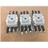 Image 1 : (3) Allen Bradley 100-D180 Contactor w/ 100-D AUXILIARY CONTACT