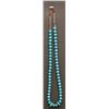 Image 1 : SINGLE STRAND TURQUOISE BEAD NECKLACE