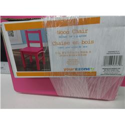 Childrens Wood Chair , perfect for playroom