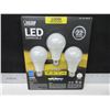 Image 1 : New 3 pack of LED Dimmable Lightbulbs - 1600 lumens- 100 watt replacement