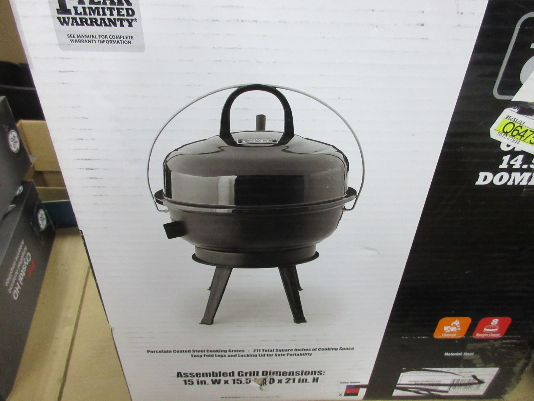 Backyard Grill BBQ portable Charcoal 14.5 inch Dome Grill