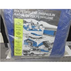 New large Poly Tarp 20 x 30 ft.rot proof , rope reinforced edges HD grommets