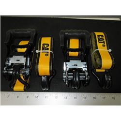 2 New CAT Ratchet Straps / 1-1/2" x 16ft  / 3000lb break strength