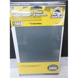 New 10 packs of Gator Grit Waterproof Sandpaper / 6 per pack/ 60 total