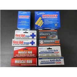 Assorted First Aid Bundle / Bandages and Creams