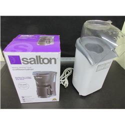 Salton 1 cup Coffeemaker and Air Popcorn Popper
