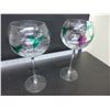 Image 1 : Hand Painted Wine Glasses