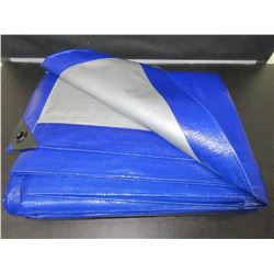 12ft x 16ft Heavy Duty Reversable Tarp / silver- blue / these are not cheap tarps