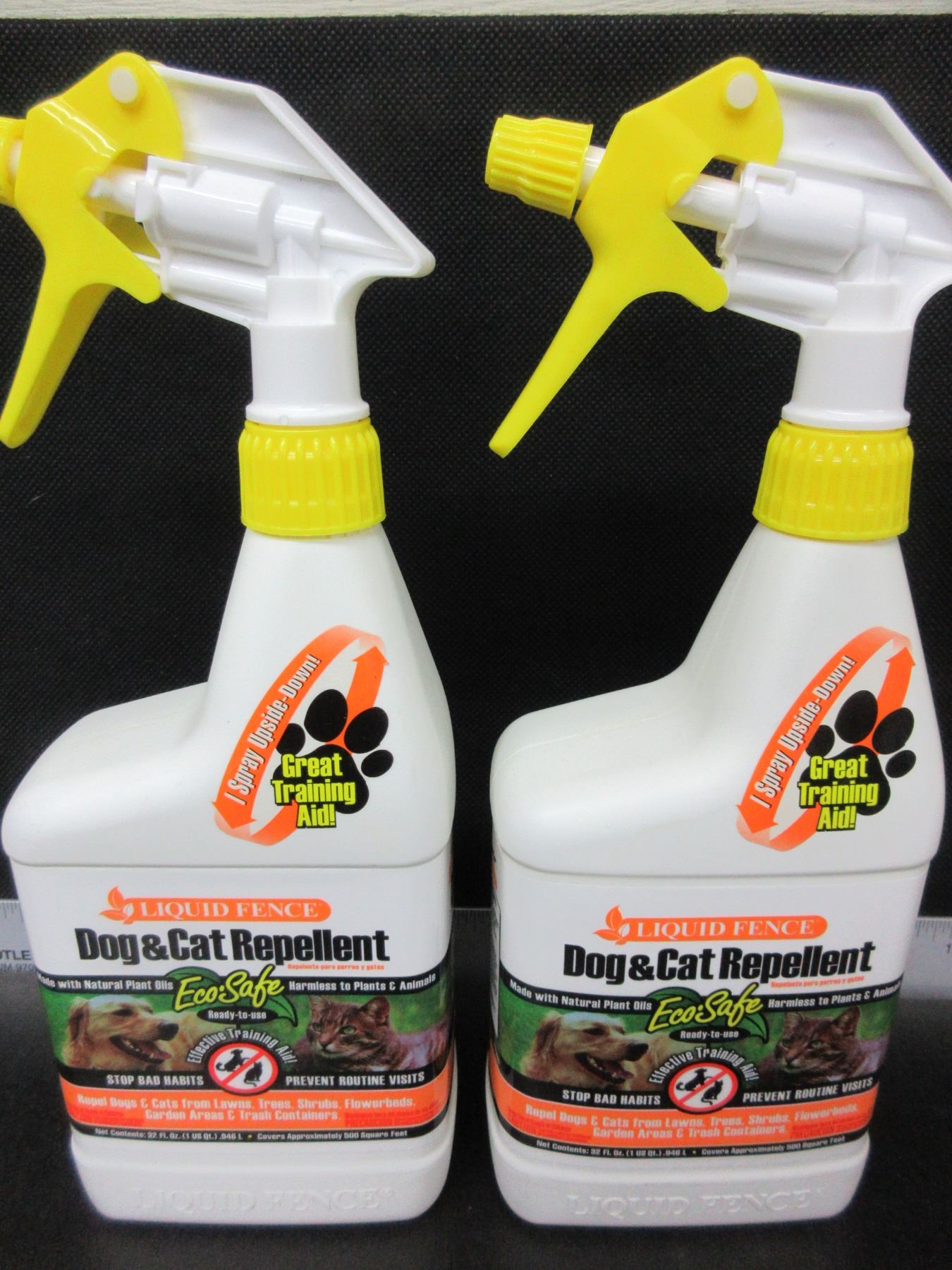 2 Liquid Fence Dog & Cat Repellant / keep cats out of Flower Beds and